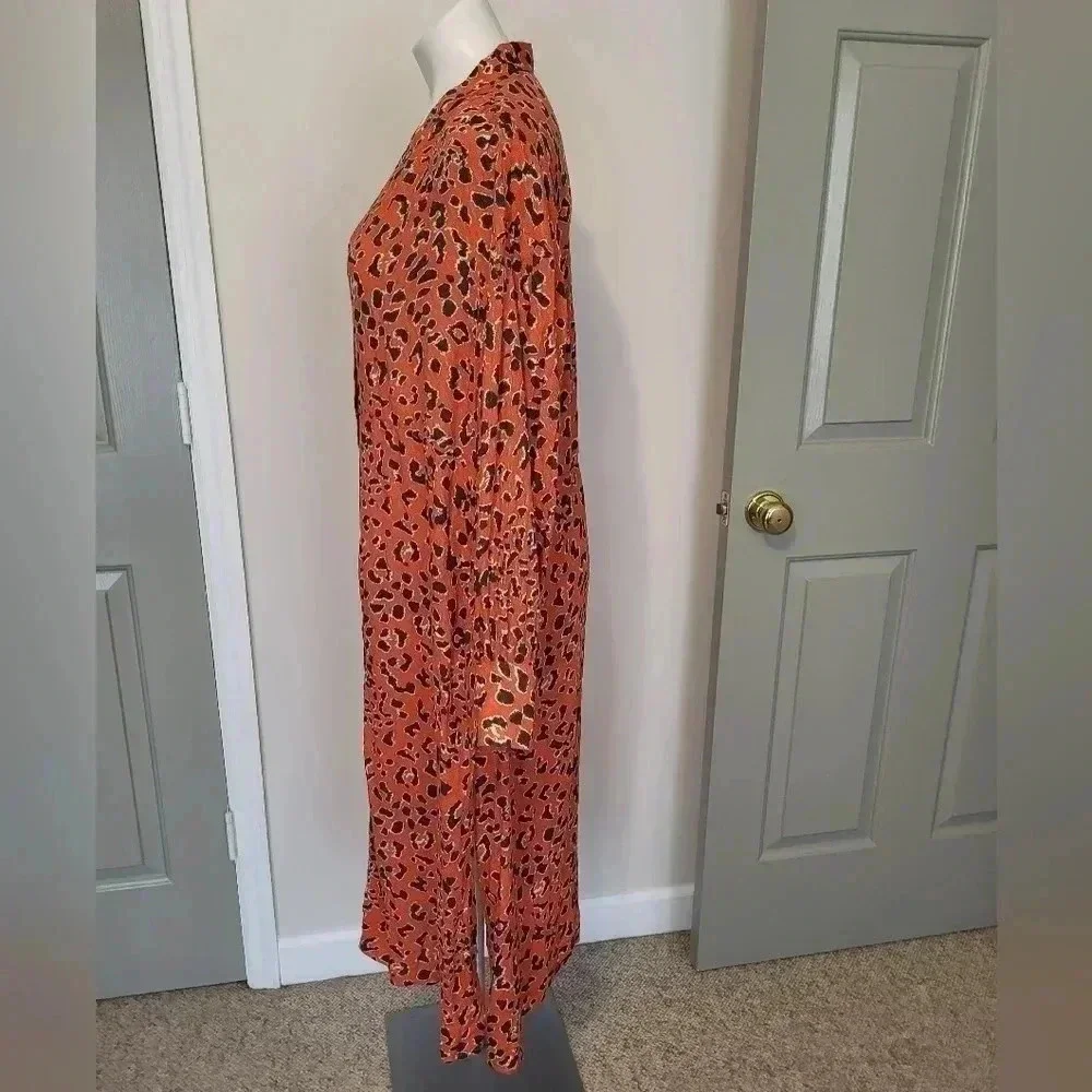 Free People Cest Moi Maxi Animal Print Top/Duster(XS)NWT